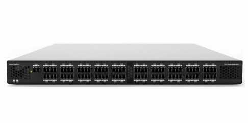Network switch with multiple Ethernet ports on the front panel, designed for data centre or enterprise use.