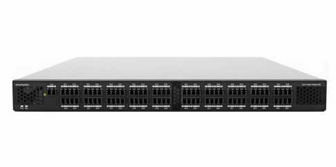 A network switch with multiple ports on the front panel, designed for rack mounting in data centres or server rooms.
